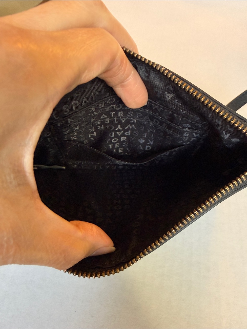kate spade Black Wristlet with Gold Hardware - Picture 3 of 7